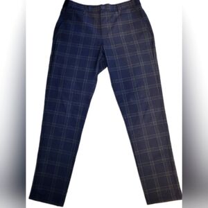 NWOT ZARA SKINNY TROUSERS PANTS IN PLAID PRINT HIDDEN STRETCH REAR WAIST SZ 28